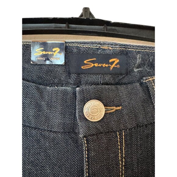Seven7 Bootcut Womens Jeans Size 12 Dark Wash Stretch Denim - Picture 3 of 7